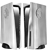 SIKEMAY PS5 Cover Plates Electroplated, PS5 Accessories Faceplates with Vented Design for Disc Ed...