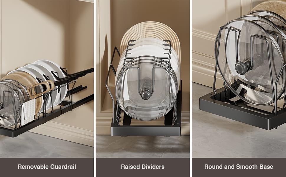 pan rack organizer for cabinet