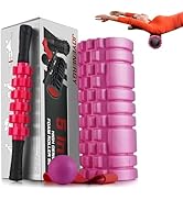 JOYENERGY 5 in 1 Foam Roller Set, Trigger Point Foam Roller Patented, Massage Stick, Massage Ball...