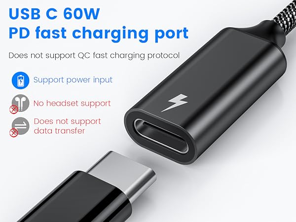 usb c y cable splitter data power