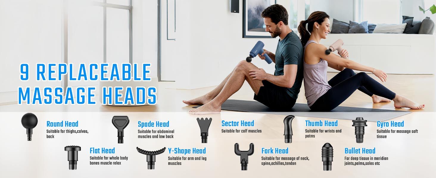 9 massage heads