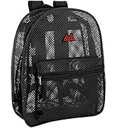 Summit Ridge Mesh Backpacks for Kids, Adults, School, Beach, and Travel, Colorful Transparent Mes...