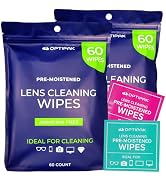 OPTIPAK Pre-Moistened Lens Wipes for Eyeglasses - Individually Wrapped Eye Glasses Cleaner Wipes ...