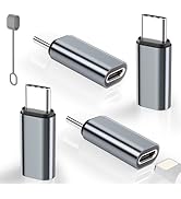 4 Pack Lightning to USB C Adapter for iPhone 15/15Pro/15 Pro Max/Plus,Samsung S24 S23,iPad Air,Ni...