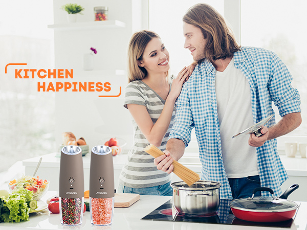 USB Rechargeable Salt and Pepper Grinder Set