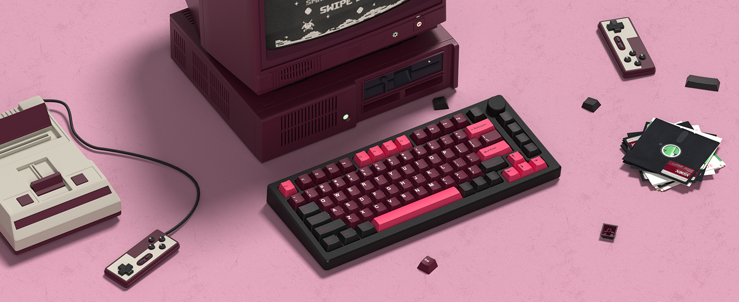Double Shot PBT Keycaps Set 138 Keys, Cherry Profile Custom Keycaps