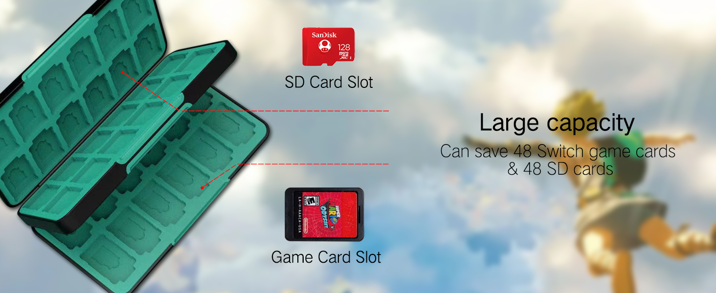 switch game case 48 card slots tears of kingdom