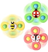 3PCS Suction Cup Spinner Toys for 1 2 Year Old Boys Spinning Toys 12-18 Months Sensory Toys for T...