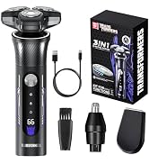 TRANSFORMERS Electric Razor for Men – 2-Speed Adjustment Shavers for Men, USB-C Fast Charging,IPX...