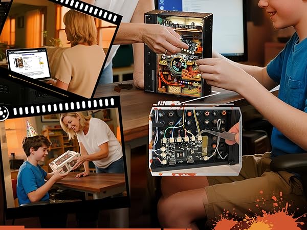 ROKR 3D Puzzle for Adults, Electric Marble Run Model Kits, Parallel World Hip-hop Street