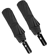 Siepasa Windproof Travel Compact Umbrella, 8-Ribs Anti-UV Waterproof Folding Umbrella with Telfon...