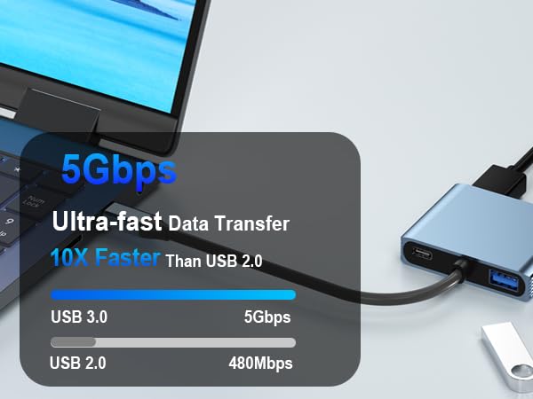 USB C to Dual HDMI Adapter