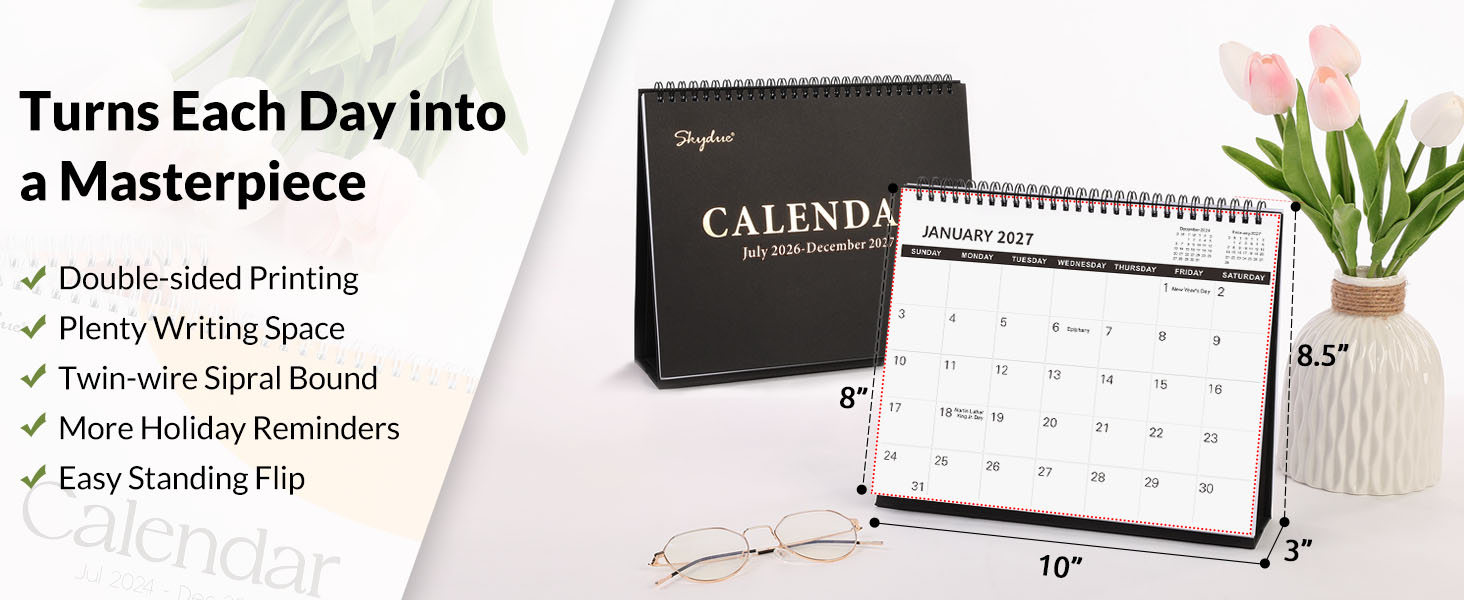 desk calendar 2026-2027