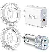 iPhone 17/17 Pro Max Car Charger Fast Charging, 40W USB C Car Charger Cigarette Lighter + 20W USB...
