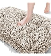 Yimobra Bath Mats for Bathroom 36 x 24, Soft Shaggy Large Size Water Absorbent Bath Rug, Non-Slip...