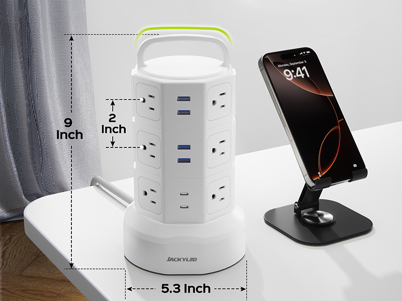 portable &amp;amp;amp;amp; small footprint power strip with usb ports