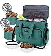 BAGLHER Dog Travel Bag, Airline Approved Pet Tote Organizer with Multi-Function Pockets, 2 X Food...