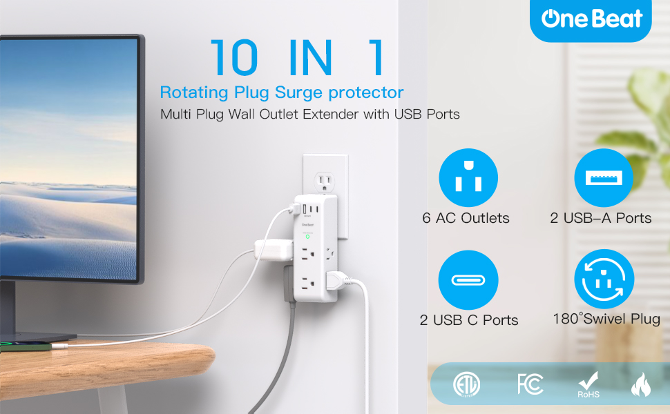 3W6 surge protector outlet extender