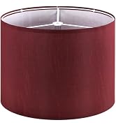 GOSO Natural Red Lamp Shade for Table Lamps Floor Lamps-13 * 13 * 10 inch (Spider) Mediun Drum La...