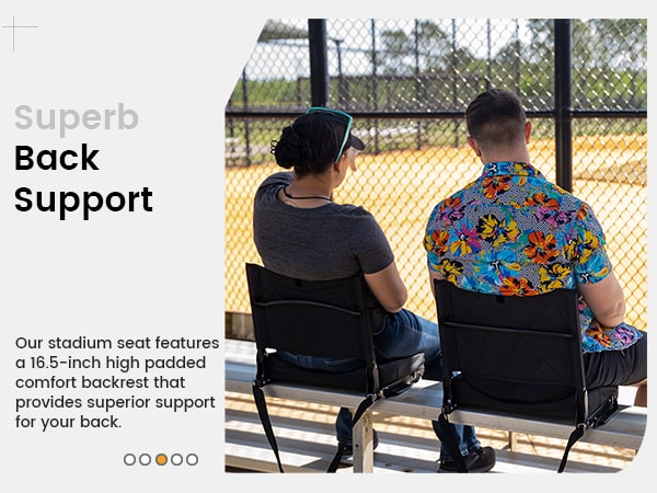 bleacher seats with backs and cushion