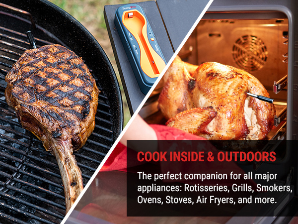 smart meat thermometer wireless the meater wireless thermometer meat probe thermometer for smoker