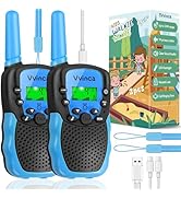 Vvinca Walkie Talkies Toys for Ages 5-7, Rechargeable Walkie Talkie for 3-12 Year Old Boy Girl wi...