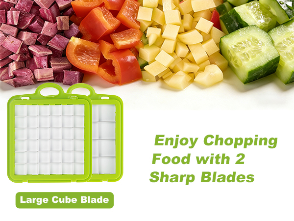 Enjoy Chopping Food With 2 Sharp Blade 