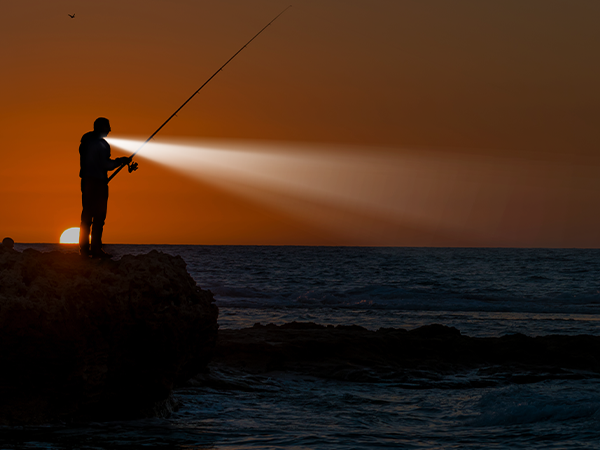 Fishing at night with EastPin neck light for handsfree illumination cool gadget gift for men women