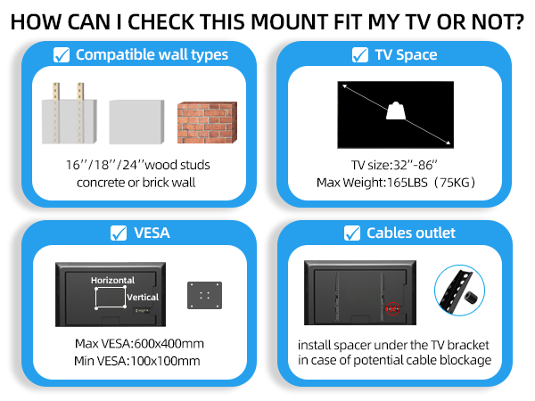 55 inch tv wall mount