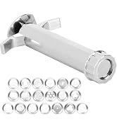 1 Set Silver Clay Extruder, Multifunction Mud Extruder Sculpture Tool Modeling with 19Pcs Tip Mol...