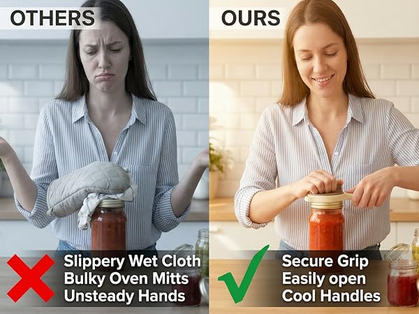 4-in-1 Jar Opener for Seniors -Adjustable Lid Opener with Non-Slip Grip
