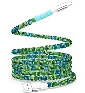 6FT USB C Cable Cute Beaded Phone Charger Cord for Girl Women, 27W 18W Fast Charging Cable for iP...