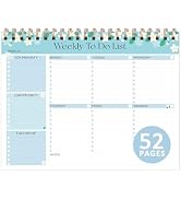 ROZZBY Weekly To Do List Notepad with 52 Undated Sheets (8.5"×11"), Desk Weekly Planner Notepad f...