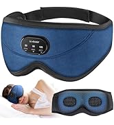 LC-dolida White Noise Sleep Mask, 3D Sleep Headphones with 16 Soothing Sounds, Bluetooth 5.4 Slee...