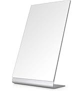 NEZZOE Frameless Makeup Mirror for Desk, 15 inch Aluminum Standing Table Mirror, Large Counter To...
