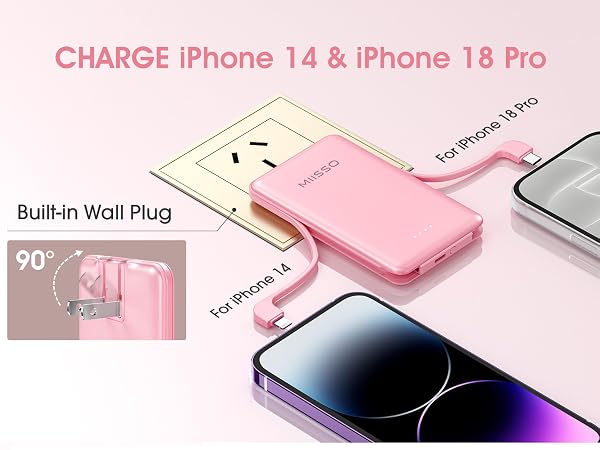 5000mah Ultra Slim Power Bank Pocket Size Mini Portable Charger Travel Essential Phone Charger