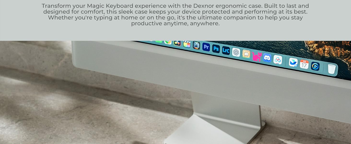Apple Keyboard Case with Magnetic Closure Adjustable Typing Angles, White