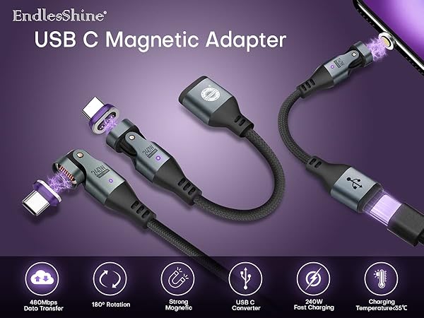 16Pin USB C to C Magnetic Adapter