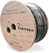 Cableague 12/2 Low Voltage Landscape Lighting Wire 250ft 12AWG*2C Waterproof Conductor Outdoor Di...