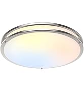 TOBUSA 18inch LED Flush Mount Ceiling Light, 50W 5600lm Bright Dimmable LED Ceiling Light Fixture...