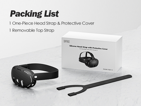 Silicone Head Strap &amp; Protector Cover for Meta/Oculus Quest 3 Accessories