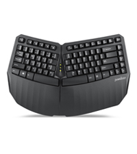 Perixx PERIBOARD-835BL Wireless Ergonomic Mechanical Keyboard - RGB Backlit - Low-Profile Blue Click...