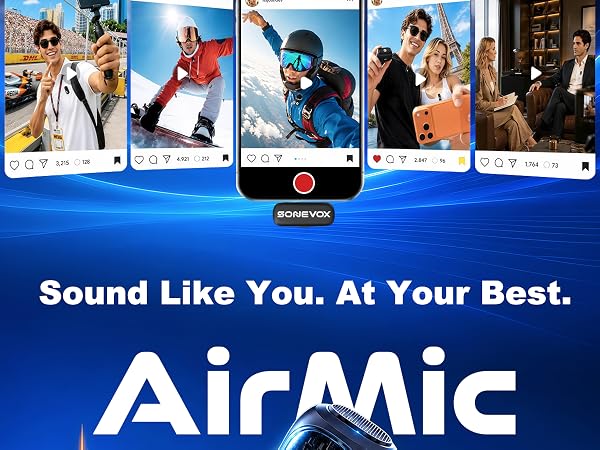 SONEVOX AirMic wireless mic empowers creators to capture and share their voice anywhere