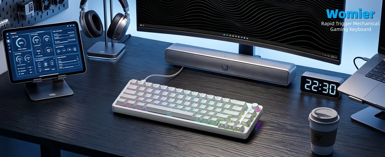 60% Percent Keyboard Rapid Trigger Gaming Keyboard RGB Hall Effect Topographic Keyboard
