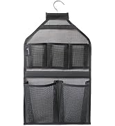 MISSLO Bathroom Shower Organizer Mesh Hanging Shower Caddy with Rotatable Hanger (Black)