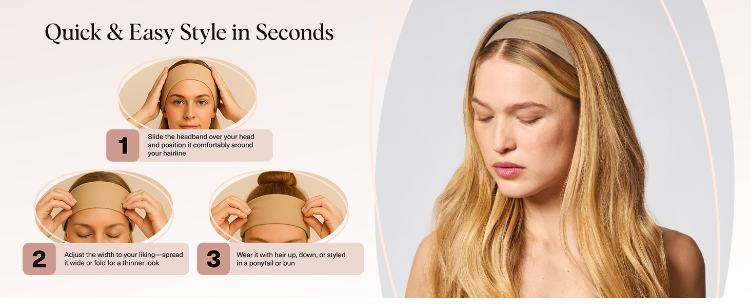 Kitsch Wide Headbands for Women for Workout, Yoga, Gym,Running, Exercise Stretchy Head Bands Sedona