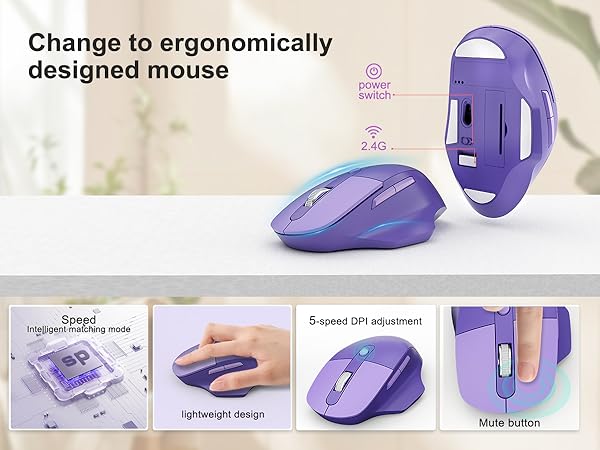 Ergonomic Wireless Keyboard Mouse