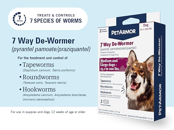 7 way dog de-wormer