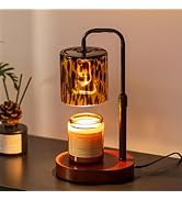 Candeldo Tortoise Shell Home Decor: Black Candle Warmer Lamp with Timer Vintage Leopard Lamp with...