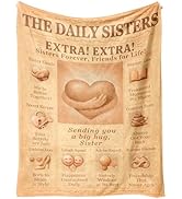 Sister Blanket Gift - 60x50 Inch Soft Flannel Throw Blanket, Sentimental Birthday Gifts for Siste...